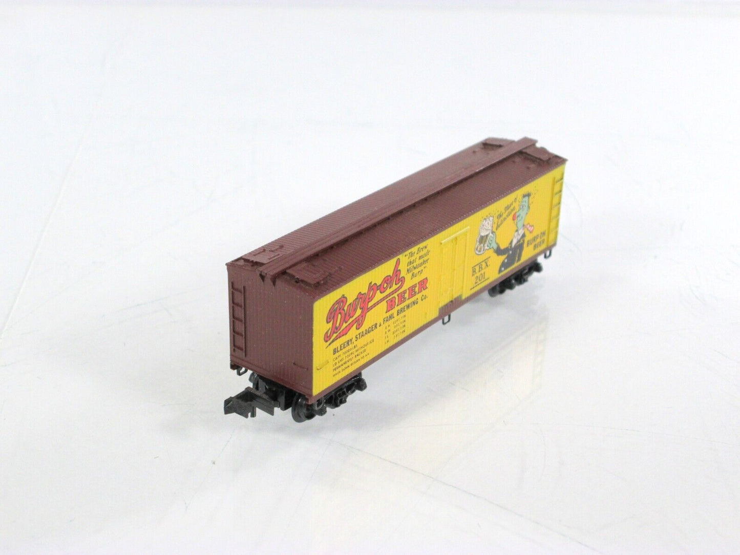 N Scale **BURP-OH BEER** Vintage Ice Reefer, BBX 201 -- Kadee Micro Trains 47100
