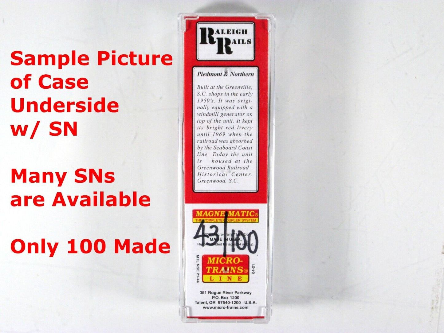 N Scale **PIEDMONT & NORTHERN** Caboose - Micro Trains / Raleigh Rails **RARE**