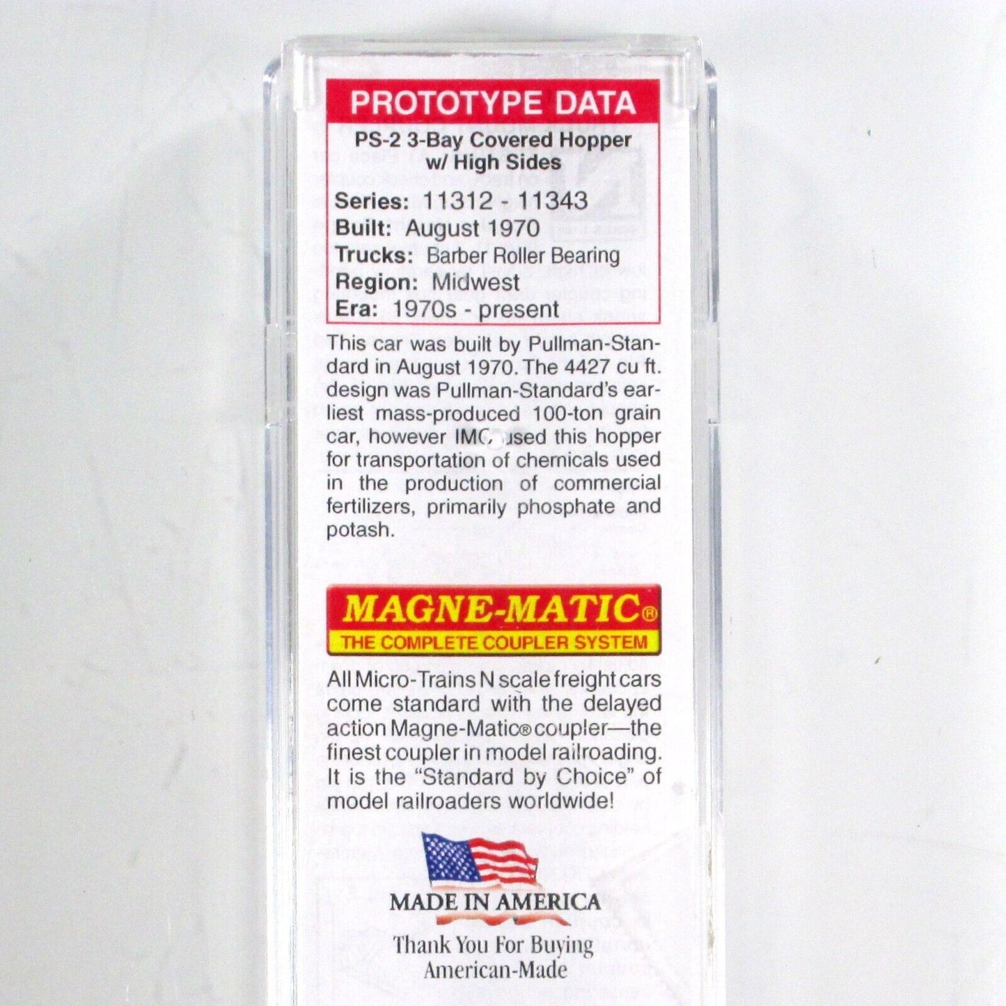 N Scale ***IMC*** Weathered 3-Bay Covered Hopper, IMCX --- Micro Trains 09644020