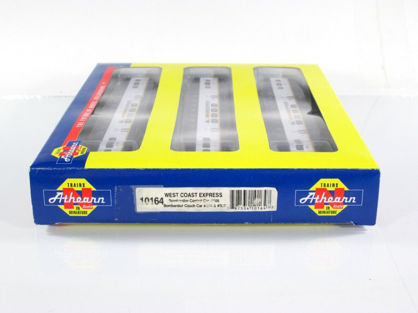N Scale ***WEST COAST EXPRESS*** Bombardier Passenger 3-Car Set -- Athearn 10164