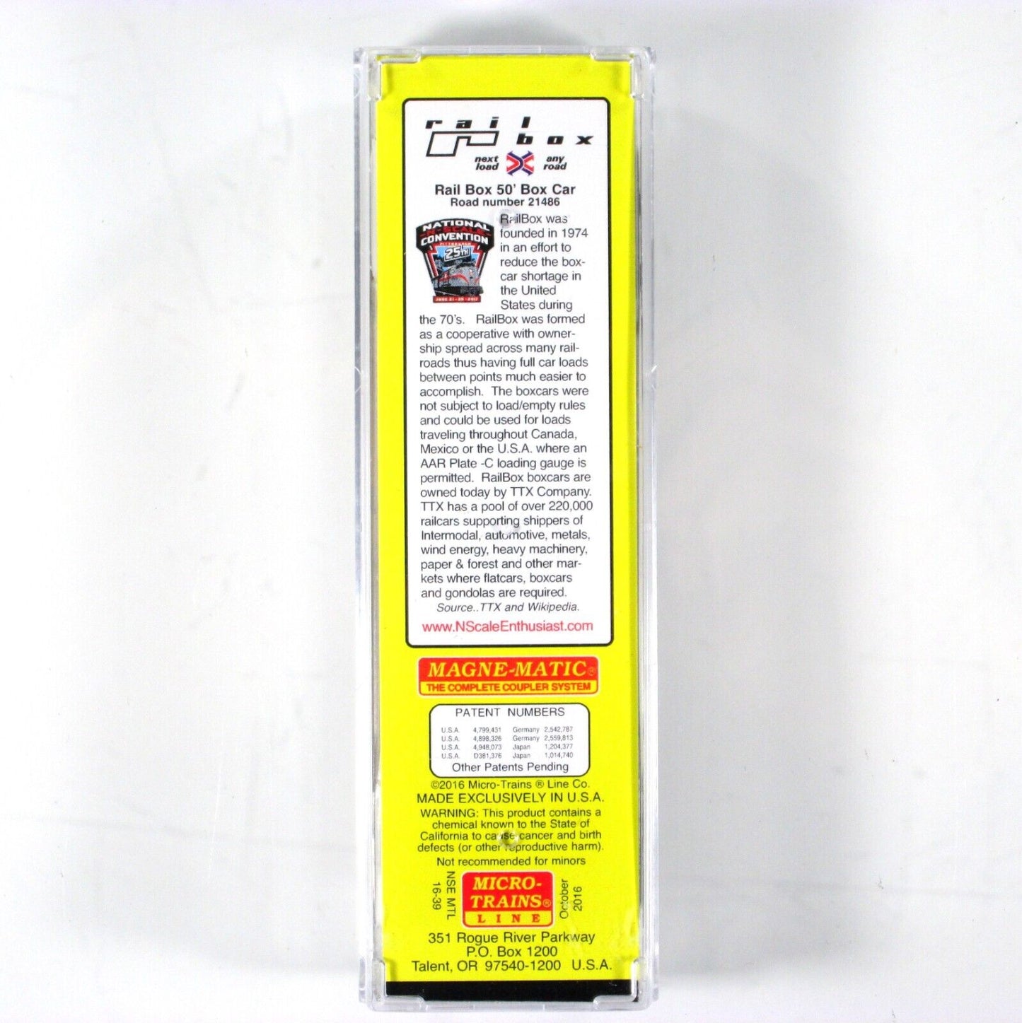 N Scale **RAILBOX GRAFFITI** Box Car #21486 - Micro Trains NSE MTL 16-39 *RARE*