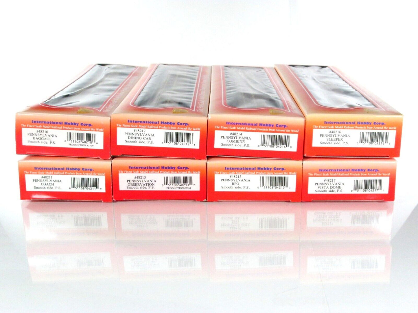 HO Scale PENNSYLVANIA Lightweight Passenger Car 8-Pack Set -- IHC 48218