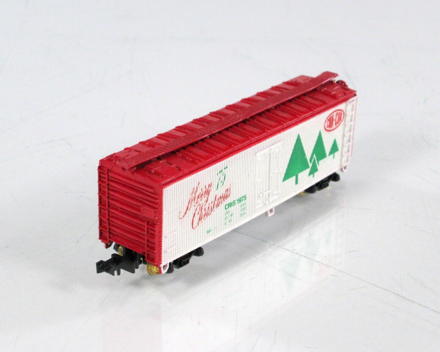 N Scale ***MERRY CHRISTMAS*** Collector's 40' Reefer Car, 1975 - Con-Cor **RARE*