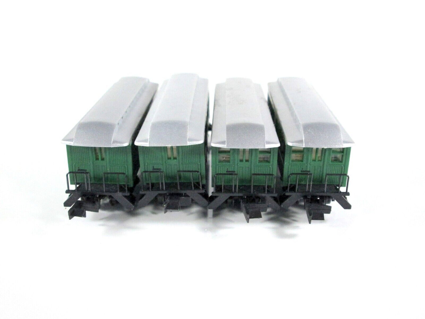N Scale CPRR Central Pacific OVERTON Old time Passenger 4-Car Set -- Roundhouse