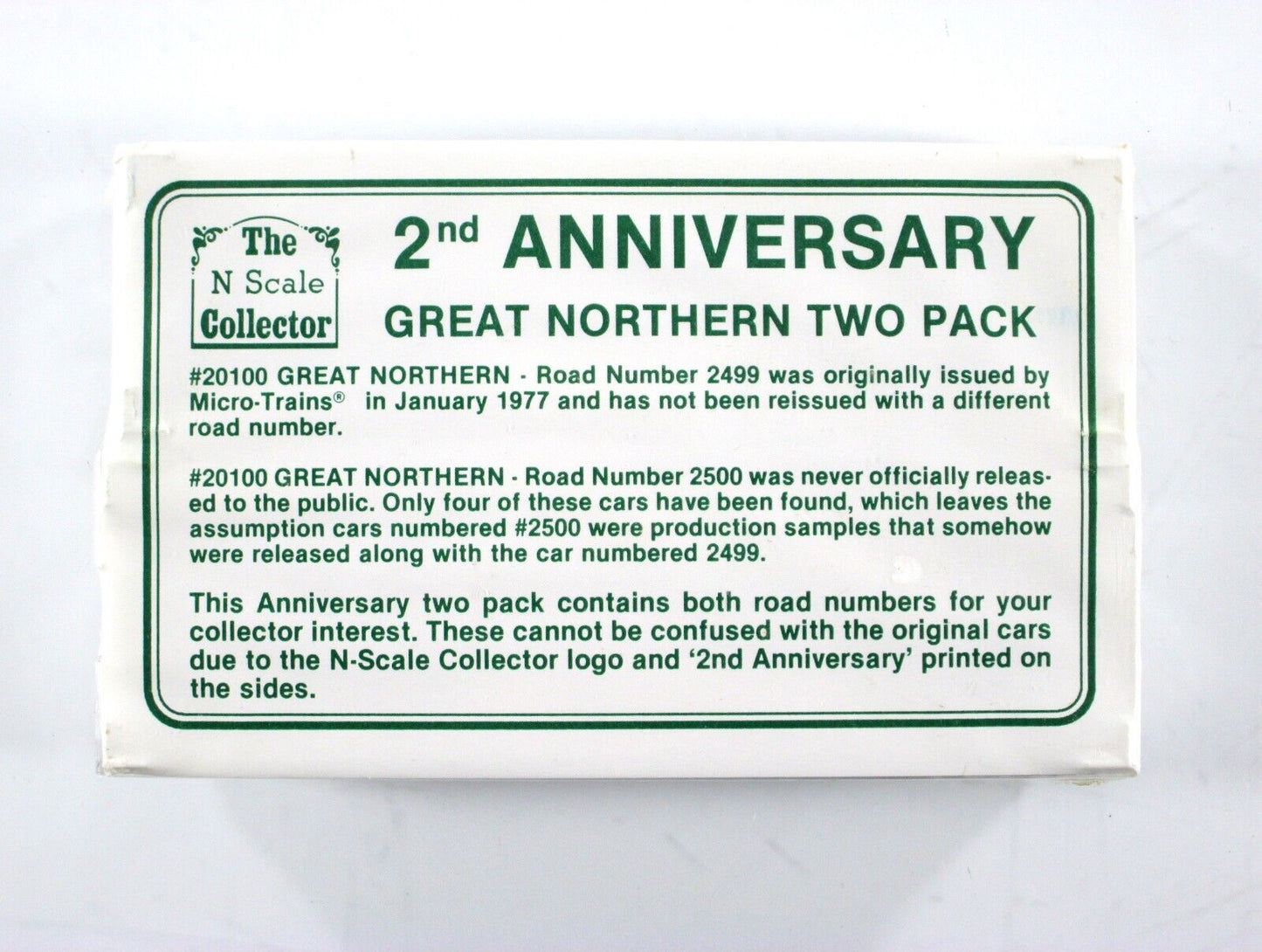 N Scale **GREAT NORTHERN** 40' Box Car Set - Micro Trains / NSC 2nd Anniversary