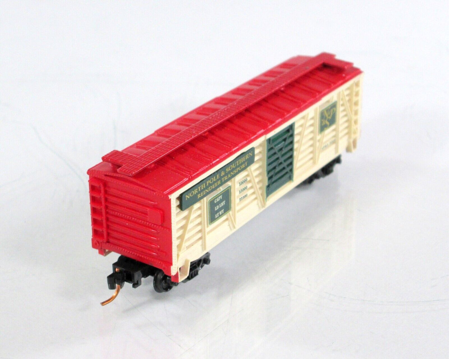 N Scale ***CHRISTMAS*** Reindeer Stock Car NP&S 2004 - Bachmann 71585, MTL Cplrs