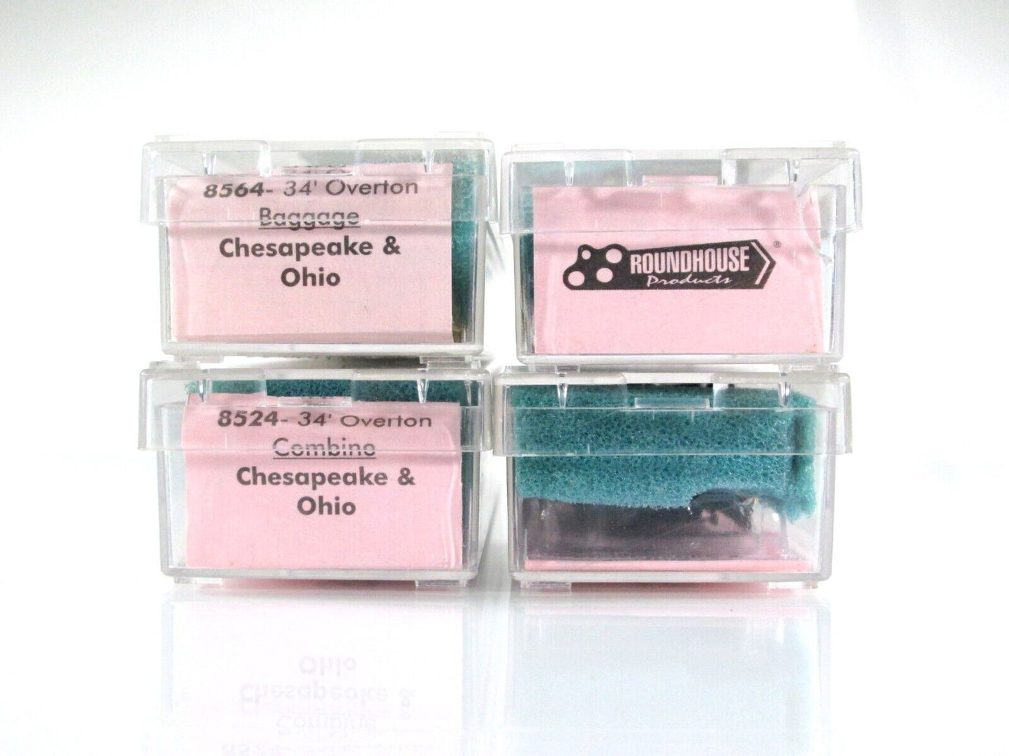 N Scale ***CHESAPEAKE & OHIO*** OVERTON Old-Time Passenger 4-Car Set, Roundhouse