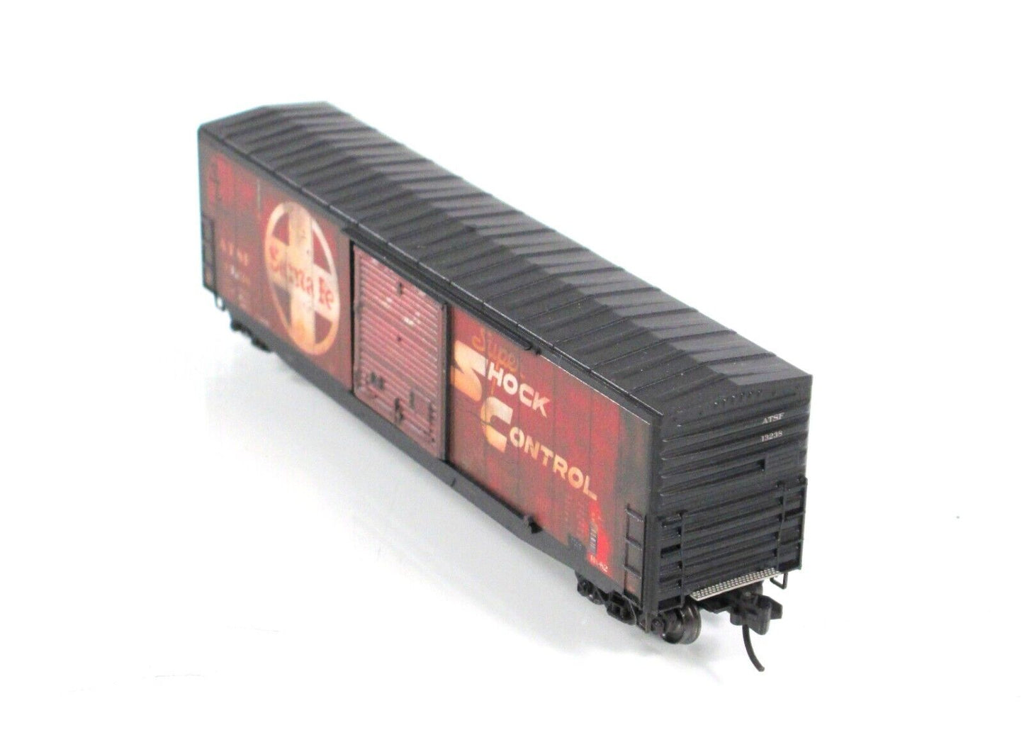 N Scale ***SANTA FE*** Weathered 50' Box Car, ATSF 13238 - Micro Trains 18044140