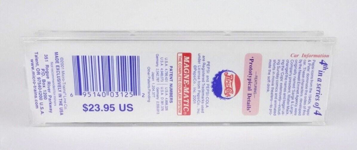 N Scale ***PEPSI-COLA*** PEPSI PETE COPS Reefer, PCEX 69015 - Micro Trains 69140