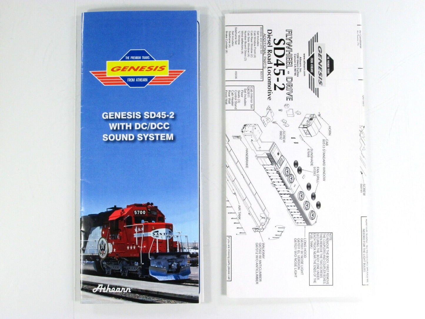 HO Scale ***SANTA FE*** SD45-2 #5698 --- Athearn G67167, w/ DCC Sound and Remote