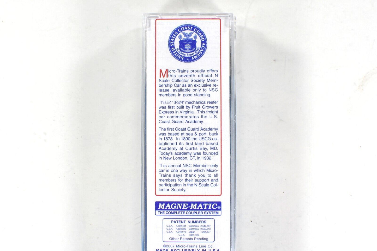 N Scale ***US COAST GUARD*** 51' Reefer, CGAX 1876 ---- Micro Trains Special Run