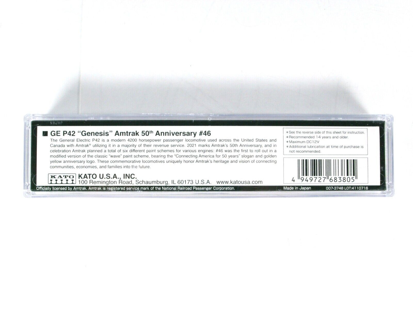 N Scale ***AMTRAK*** 50th Anniversary Phase V P42 #46 - Kato 176-6034, DCC Ready