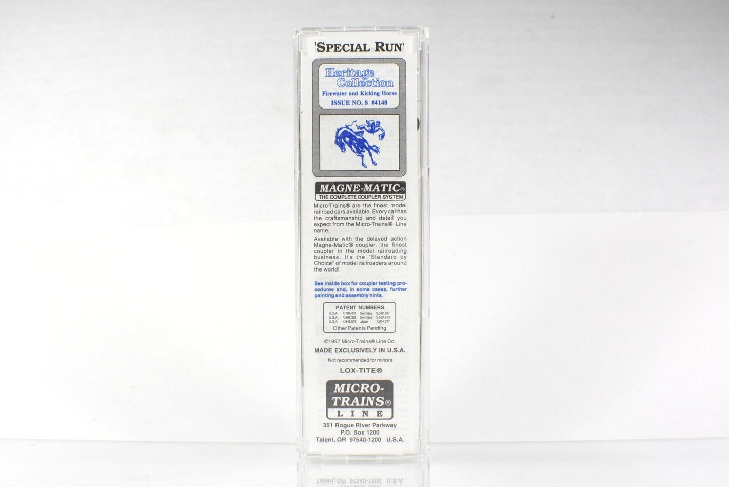 N Scale ***FIREWATER & KICKING HORSE** Box Car, Micro Trains Special Heritage #8