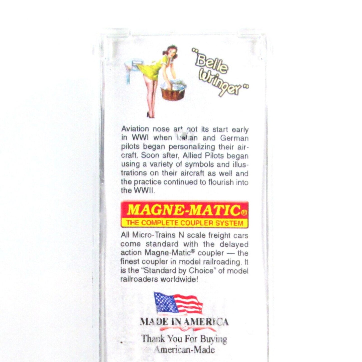 N Scale **WWII USAAC Flat Car, BELLE WRINGER** Container - Micro-Trains 04500505