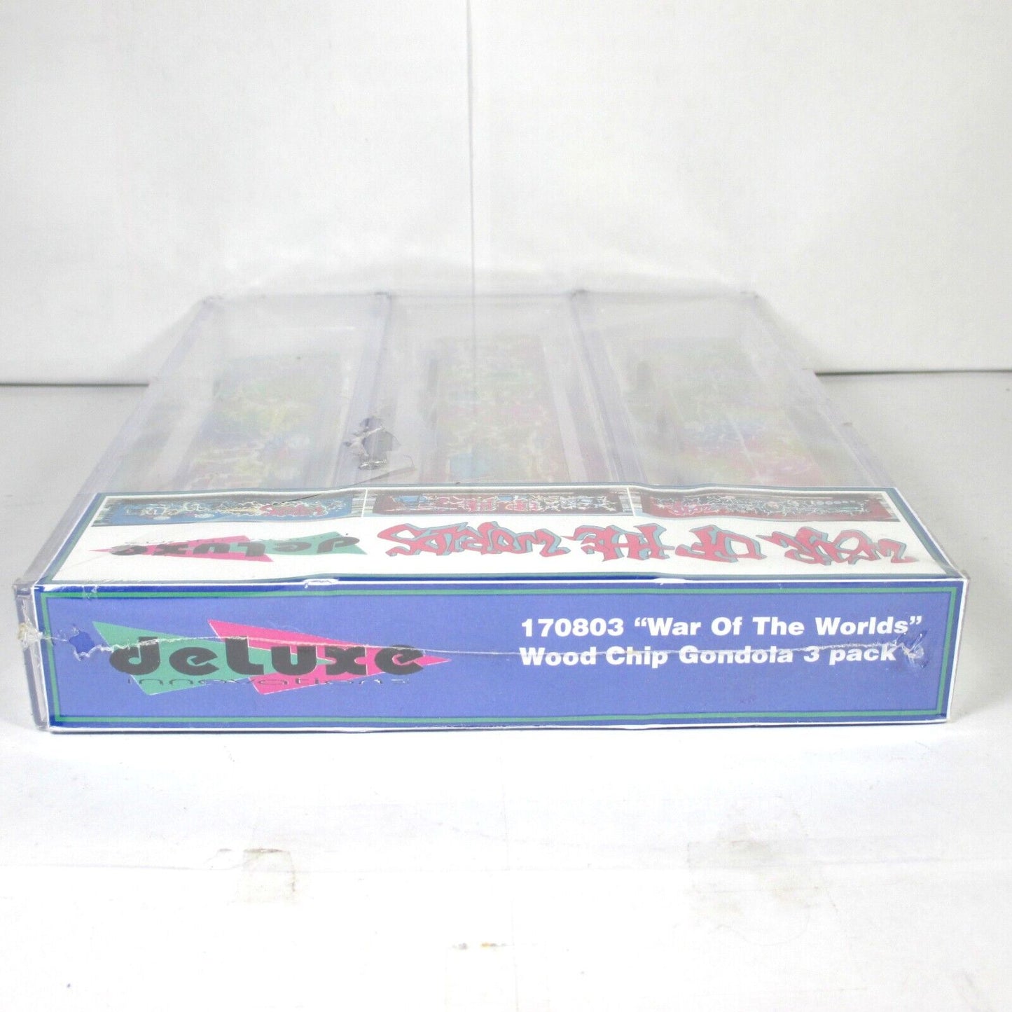 N Scale ***WAR of the WORLDS*** Graffiti Wood Chip Gondola 3-Pack - Deluxe *RARE