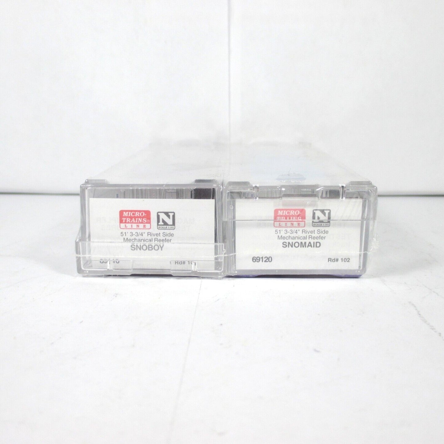 N Scale PACIFIC FRUIT ***SNOBOY, SNOMAID*** 51' Reefer Pack - Micro Trains 69112