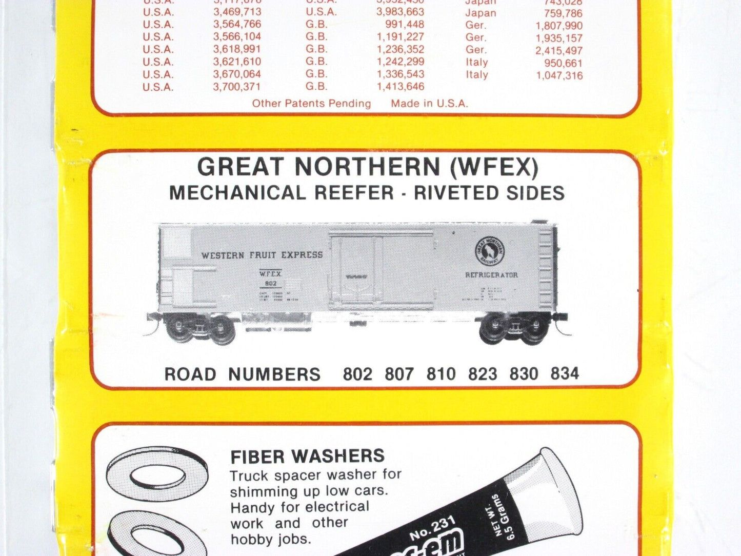 N Scale **GN WESTERN FRUIT EXPRESS** Reefer 6-Pack #2 - Kadee Micro Trains 69012