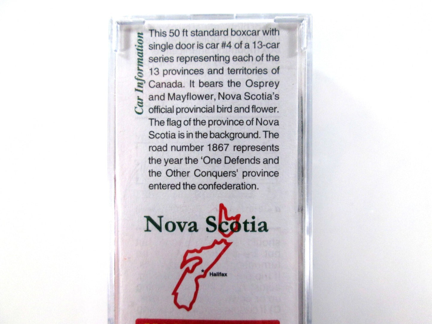 N Scale **NOVA SCOTIA** Canadian Provincial 50' Box Car, NS 1867 - Micro Trains