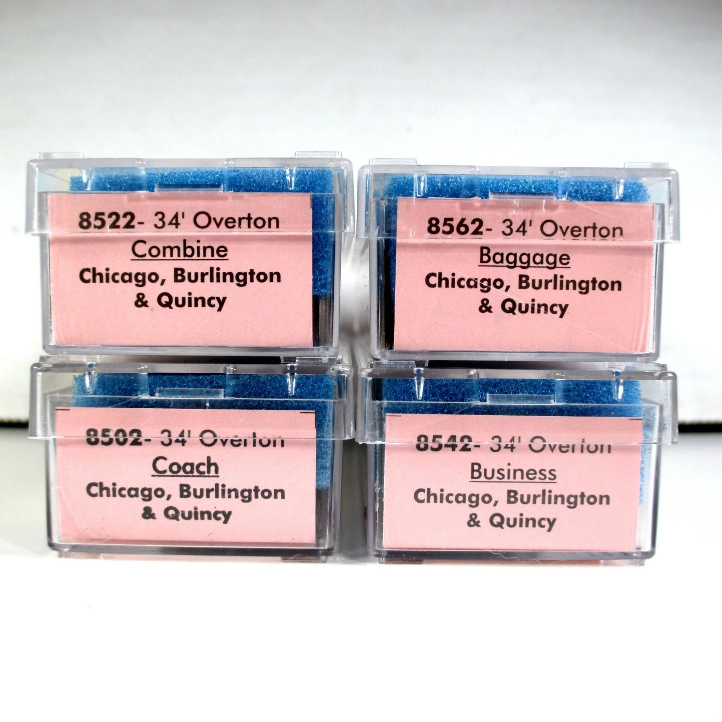 N Scale **CB&Q** Chicago Burlington Overton Old Time Passenger 4-Set, Roundhouse