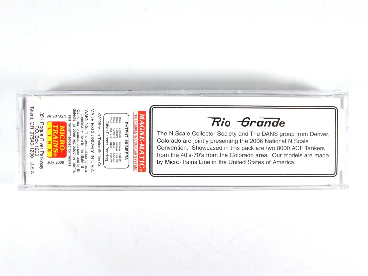 N Scale **DENVER RIO GRANDE** MOW Water Tanker X-2905 - Micro Trains NSC Special