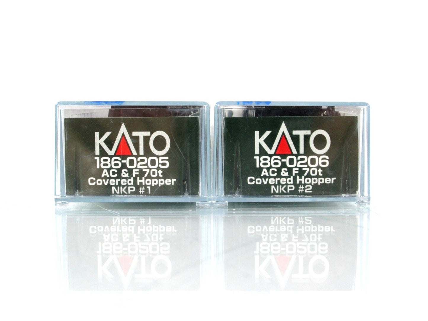 N Scale ***NICKEL PLATE ROAD*** ACF Covered Hopper 4-Pack --- Kato 186-0205,0206