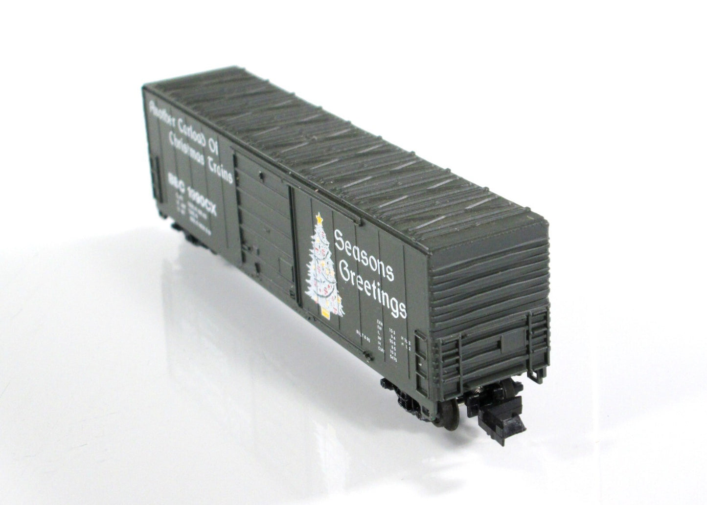 N Scale ***SEASON'S GREETINGS*** 50' CHRISTMAS Box Car 1990 - Bev-Bel 2180 *RARE