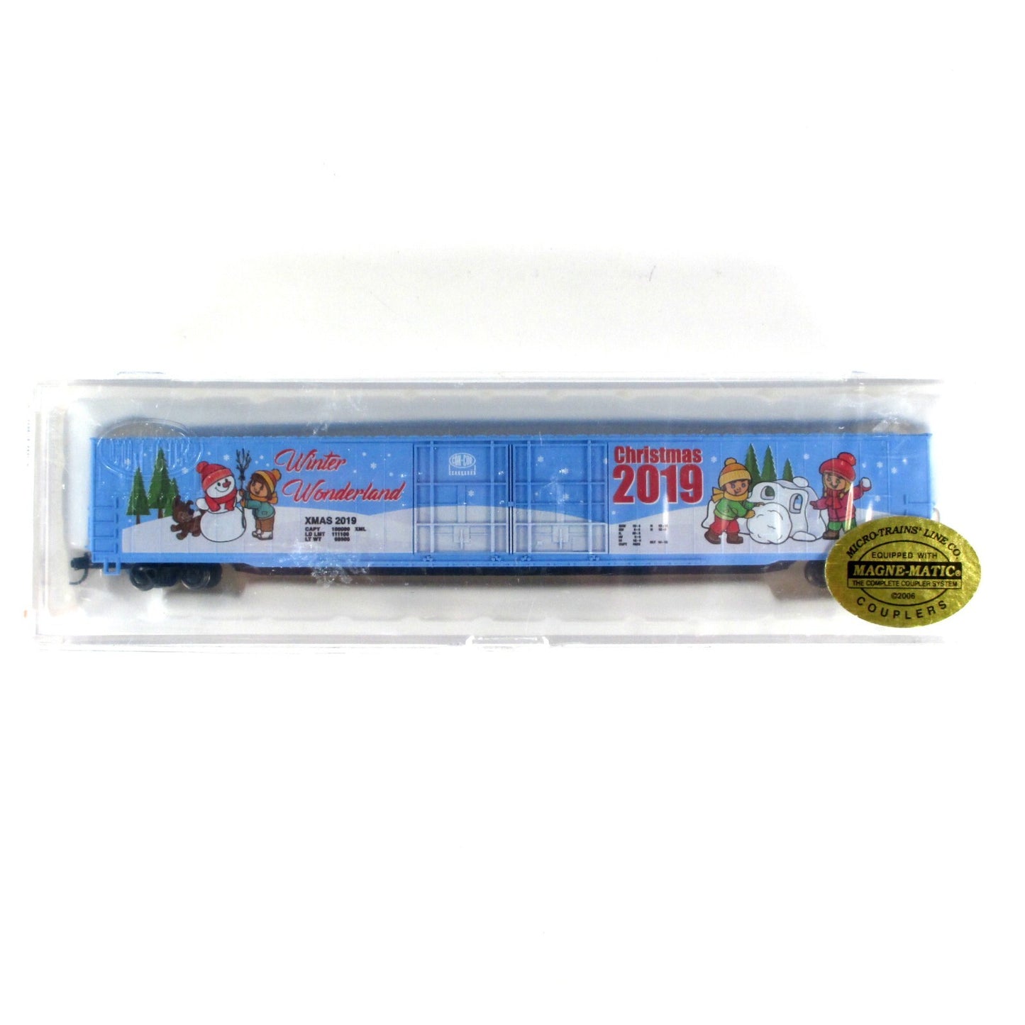 N Scale ***WINTER WONDERLAND*** Christmas 2019 Hi Cube Box Car -- Con-Cor 007000