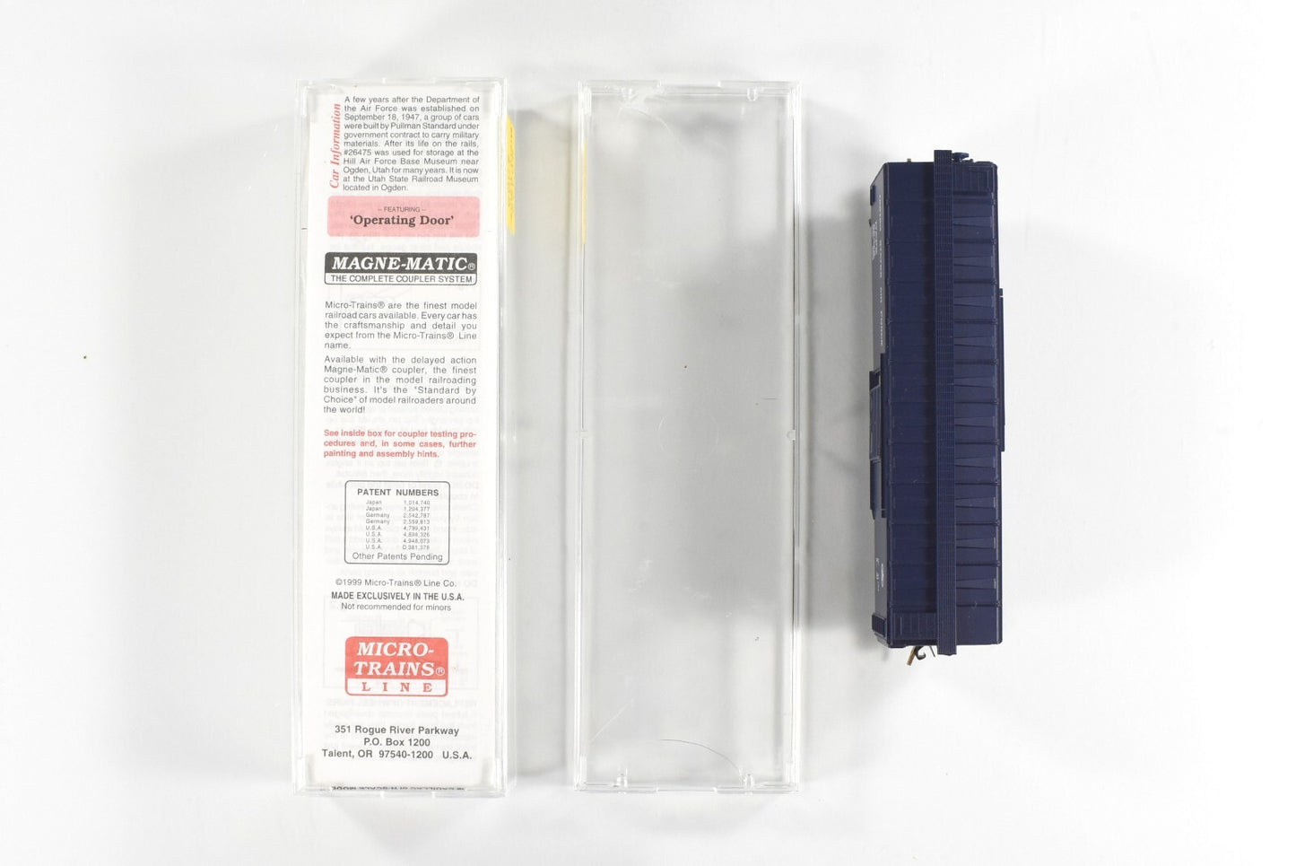 N Scale US AIR FORCE 40' Single Door Box Car -- USAF 26475 -- Micro Trains 20446