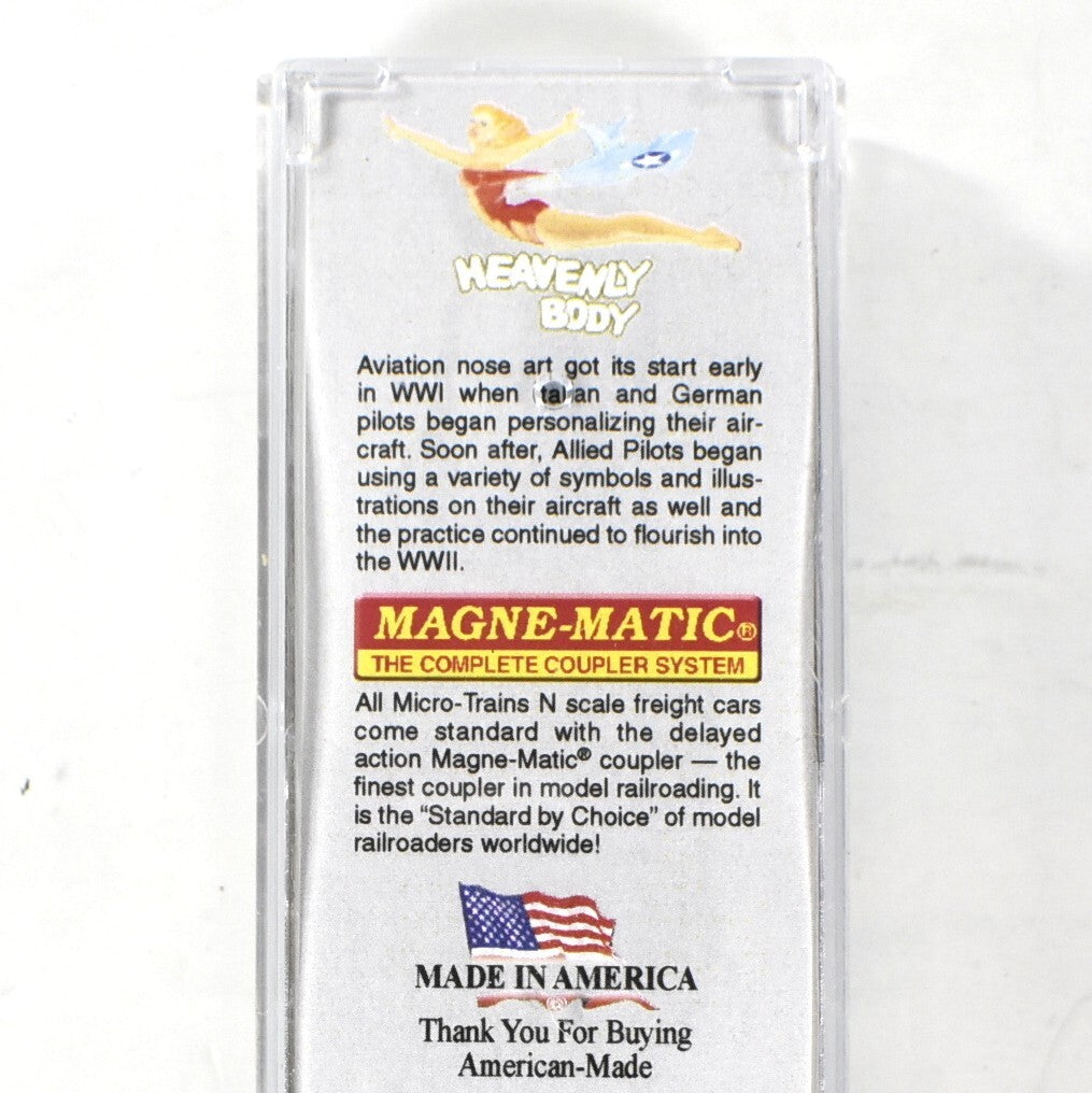 N Scale ARMY Air Corps Flat Car, HEAVENLY BODY Container - Micro-Trains 04500501