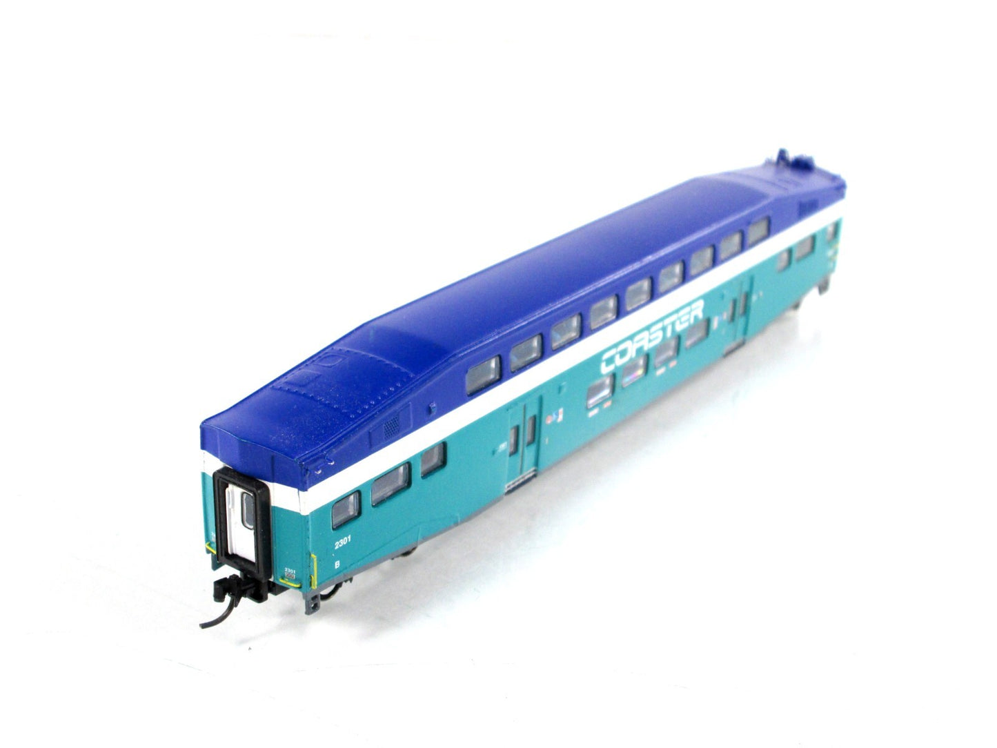 N Scale ***SAN DIEGO COASTER*** Bombardier Commuter Control Car #2301 - Athearn