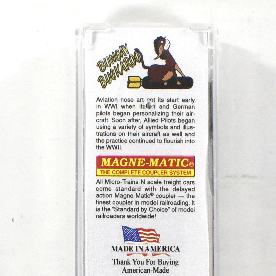 N Scale *WWII USAAC Flat Car, BUNGAY BUCKAROO* Container - Micro-Trains 04500506