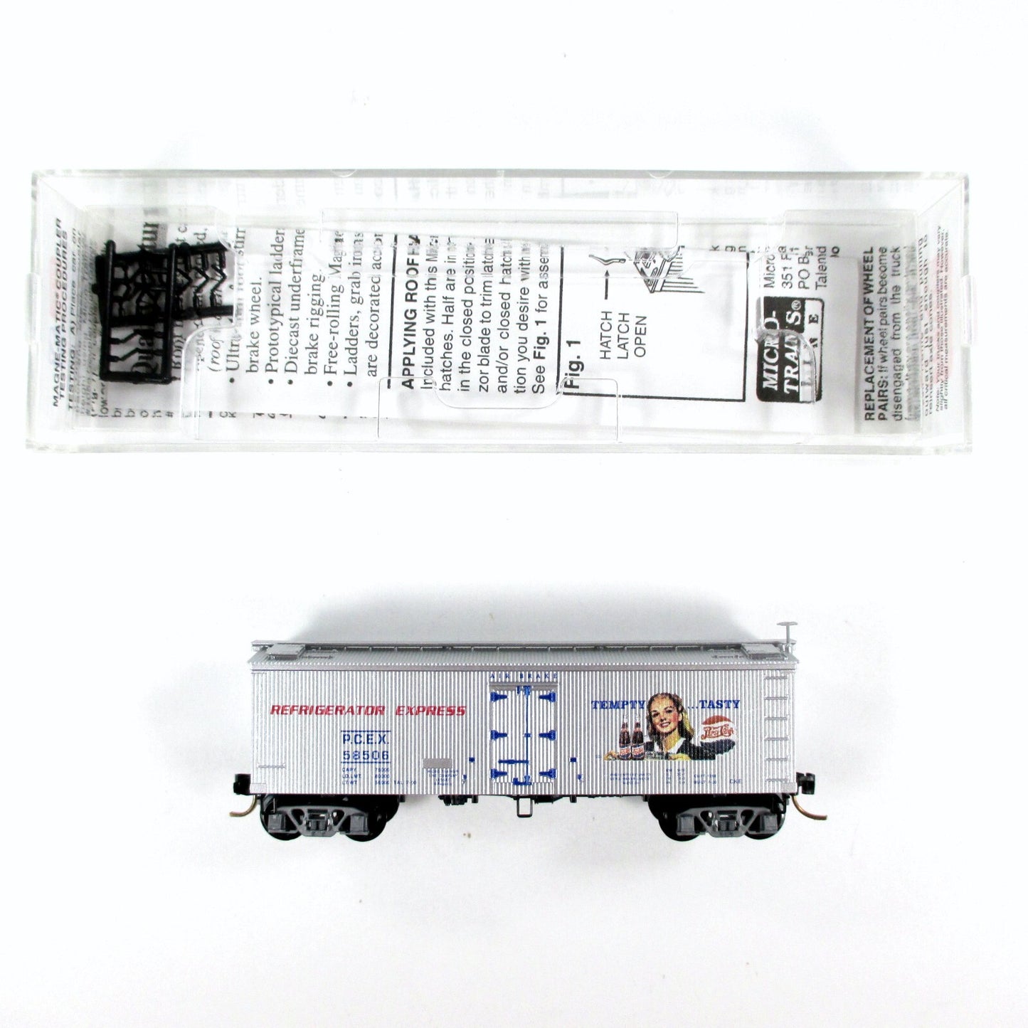 N Scale ***PEPSI-COLA*** 36' Wood Ice Reefer -- PCEX 58506 -- Micro Trains 58560