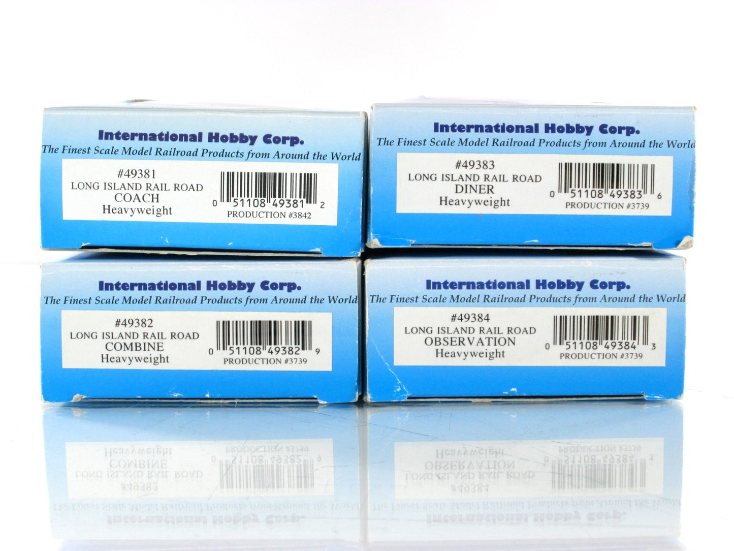 HO Scale ***LONG ISLAND RAILROAD** Heavyweight Passenger Car 4-Pack Set ---- IHC