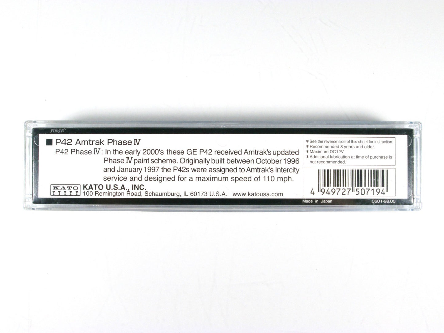 N Scale ***AMTRAK*** Phase IV P42 Diesel Locomotive #15 - Kato 176-6002, DCC Rdy