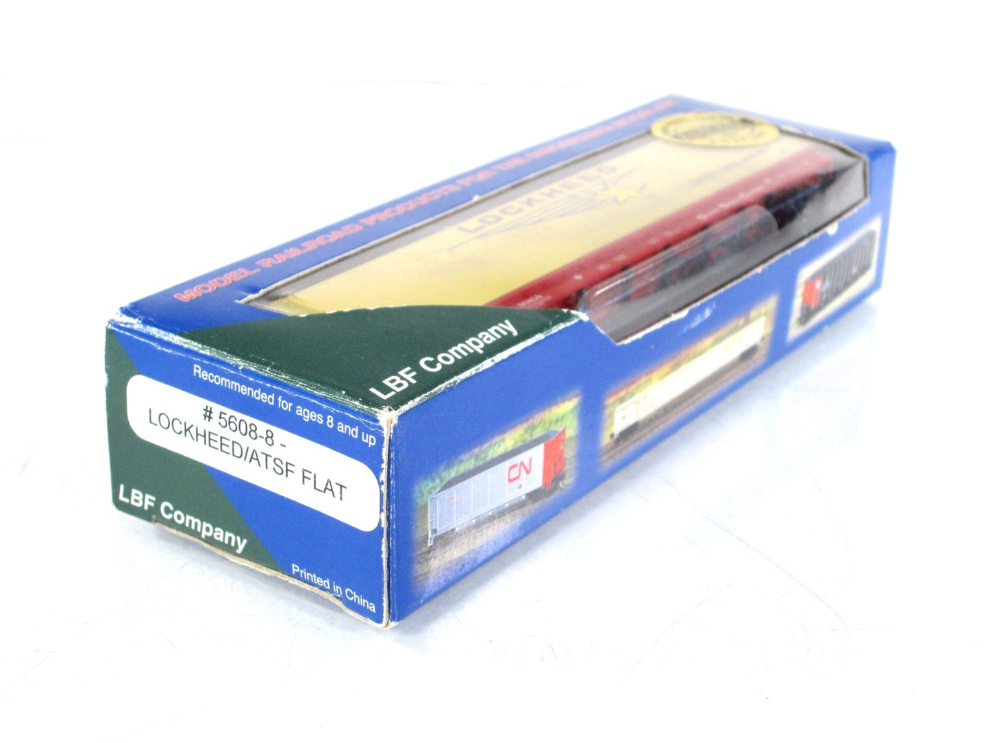 N Scale ***LOCKHEED SKYBOX** Aircraft Flat Car, ATSF 90434 - LBF 5608, MTL Cplrs