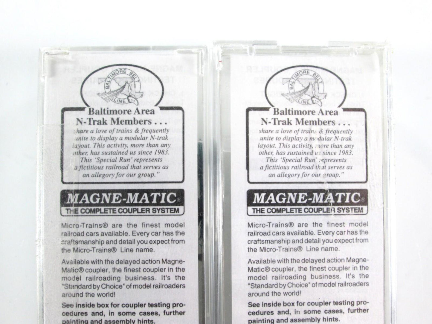 N Scale ***BALTIMORE BELT LINE*** 40' Box Car 2-Pack -- Micro Trains Special Run