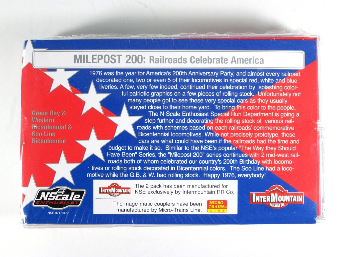 N Scale *AMERICA'S BICENTENNIAL* MILEPOST 200 Hopper Set, Intermountain NSE-INT