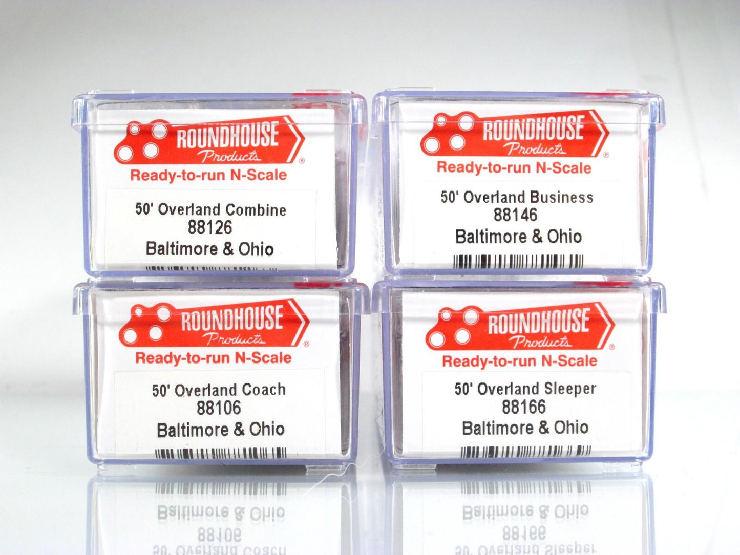 N Scale **BALTIMORE & OHIO** Overland Passenger Set -- Roundhouse 89443 **RARE*