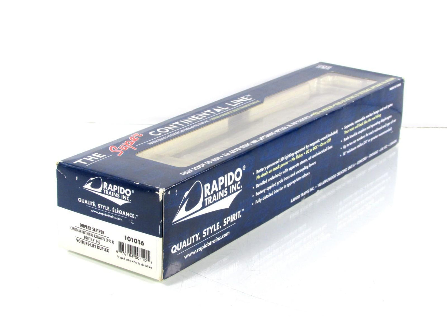 HO Scale ***CANADIAN NATIONAL** Sleeper *Equity* #1143 - Rapido 101016, Lighted