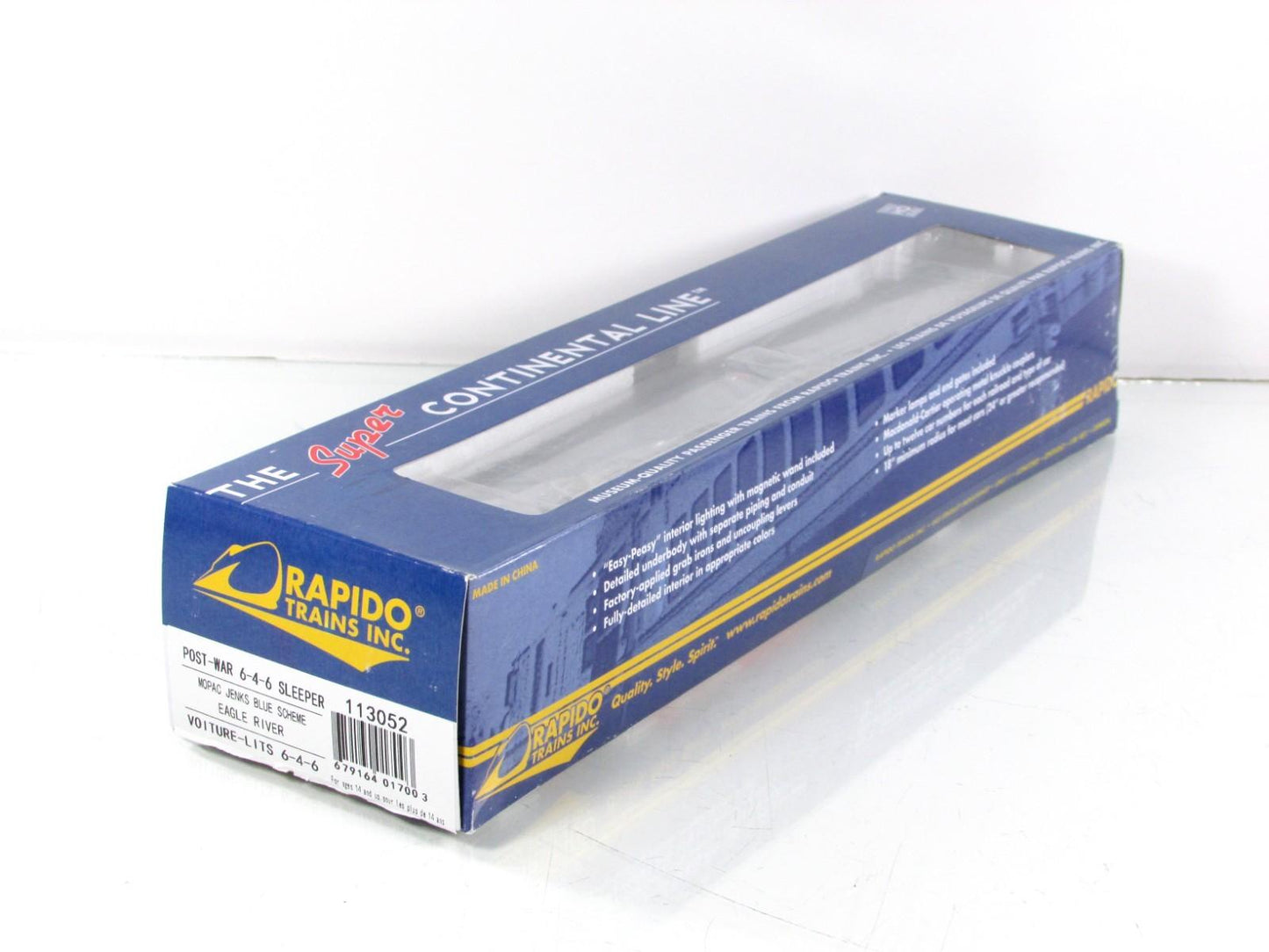 HO Scale **MISSOURI PACIFIC* *Eagle River* Sleeper - Rapido 113052, Lighted RARE