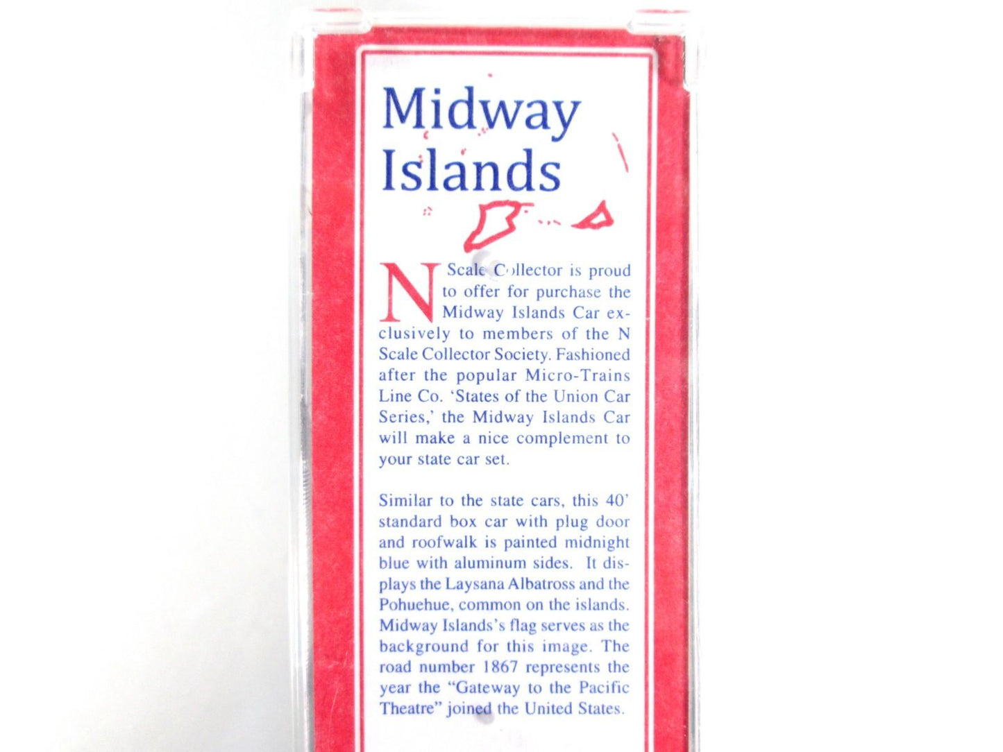 N Scale **MIDWAY ISLANDS** 40' Box Car, MW 1867 - Micro Trains Special Run 09-02