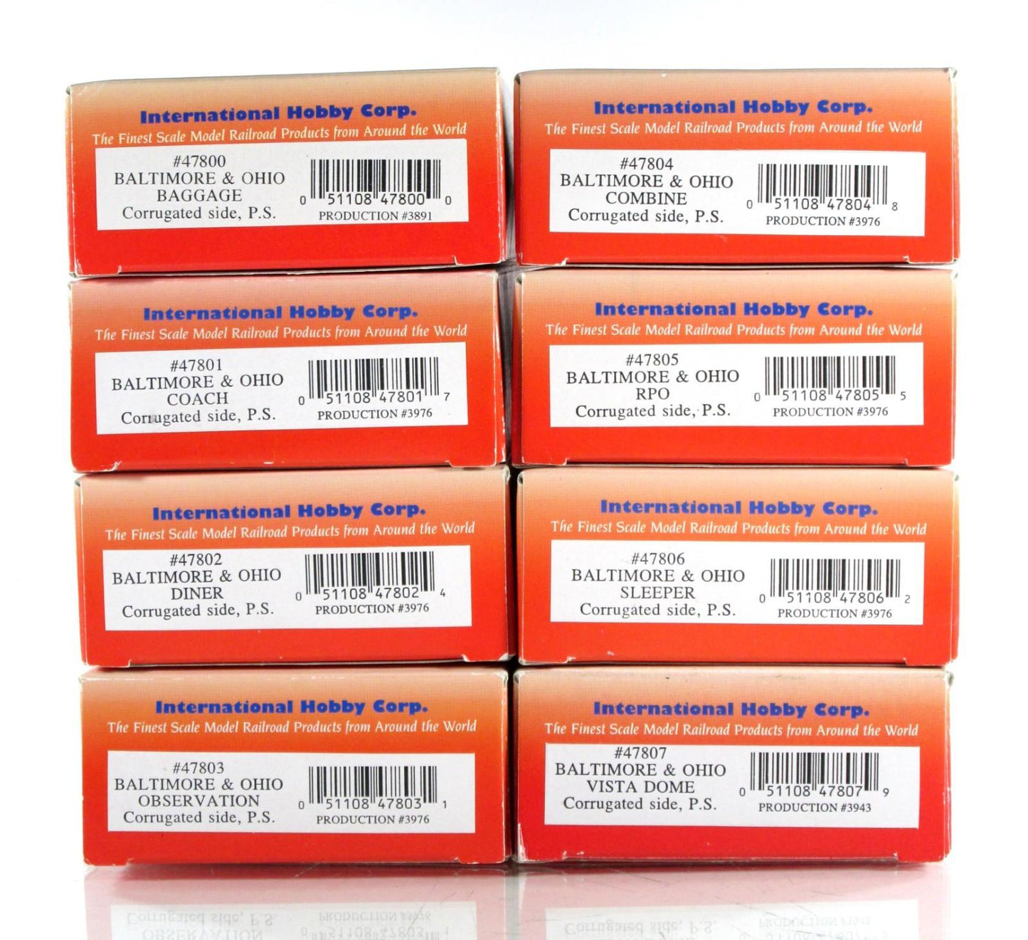 HO Scale ***BALTIMORE & OHIO*** Lightweight Passenger 8-Car Set - IHC 47808