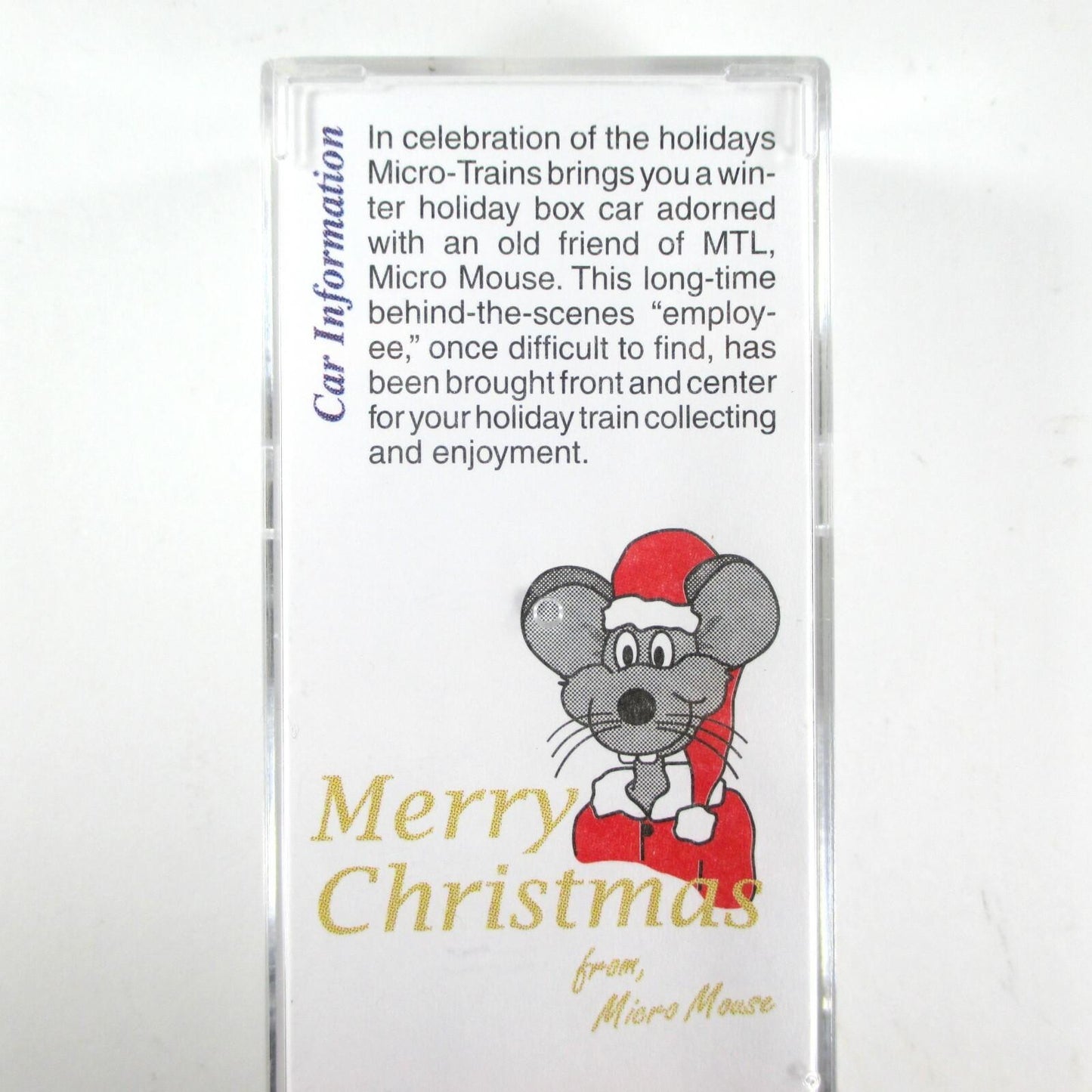 N Scale ***MERRY CHRISTMAS*** 2008 40' Hi-Cube Box Car --- Micro Trains 10100070