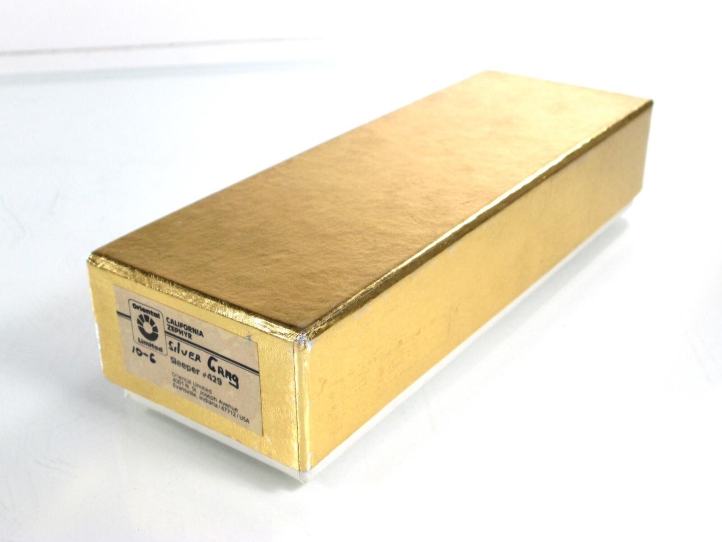 N Scale BRASS **CB&Q -- ZEPHYR** Silver Crag Sleeper - Oriental 429, Knuckle Cpl