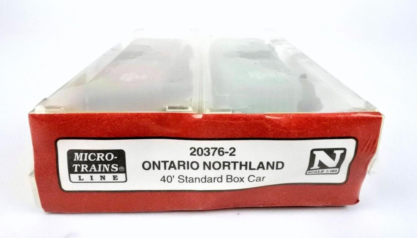 N Scale **ONTARIO NORTHLAND** Box Car 2-pack #90594, 90598 -Micro Trains 20376-2