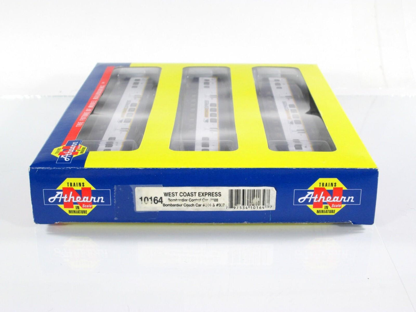 N Scale ***WEST COAST EXPRESS*** Bombardier Passenger 3-Car Set - Athearn 10164
