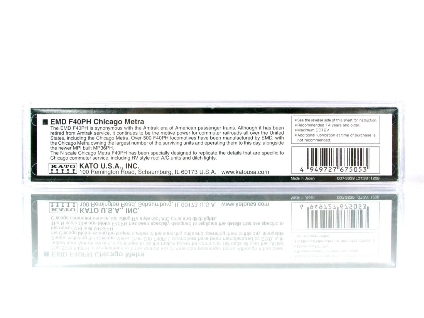 N Scale ***CHICAGO METRA** EMD F40PH **RAVINIA** #142 - Kato 176-9104 *DCC Ready