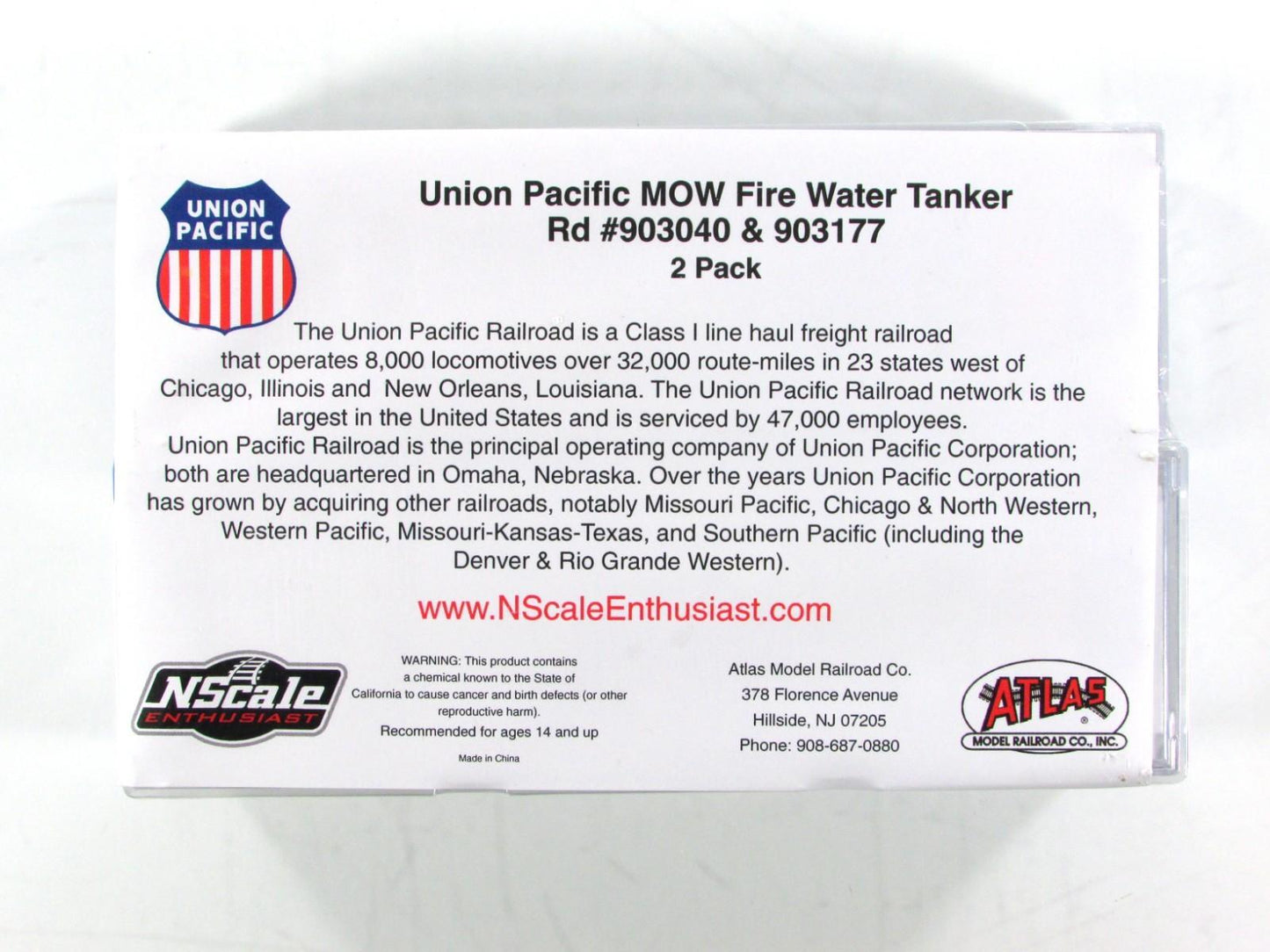 N Scale **UNION PACIFIC** MoW Fire Water Tank Car Set - Atlas NSE Special **RARE