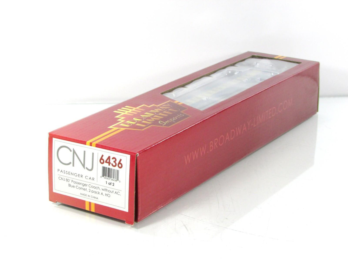 HO Scale ***CNJ BLUE COMET*** 80' Coach *HOLMES* ------- Broadway 6436, Lighted