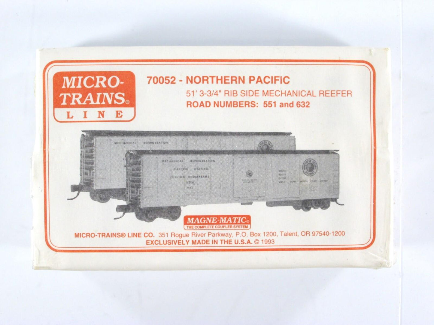 N Scale *Northern Pacific* Reefer 2-Pack Set - NPM 551, 632 - Micro Trains 70052